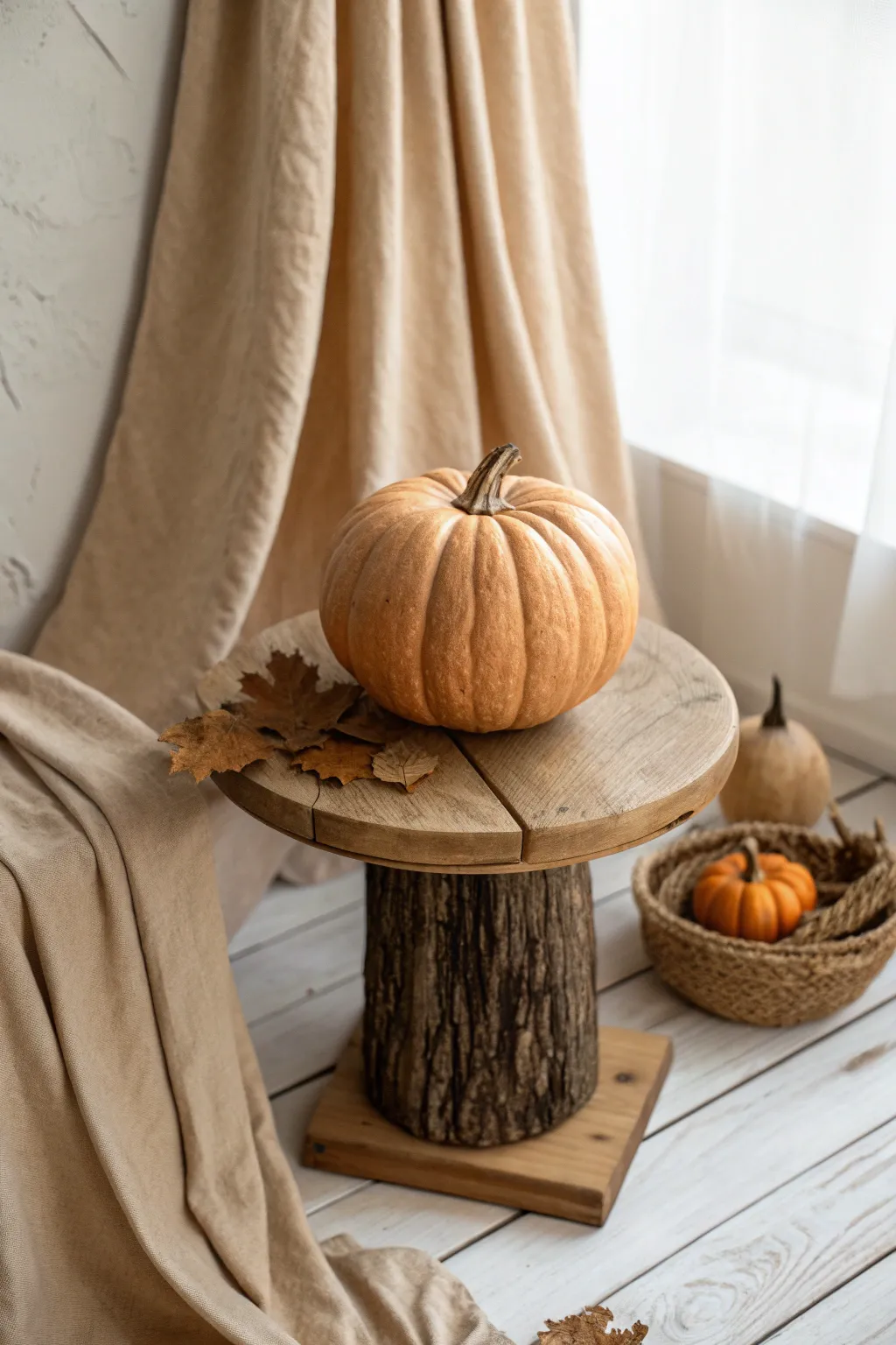 Embrace the beauty of autumn with a simple yet stunning pumpkin display that captures the essence of the season.