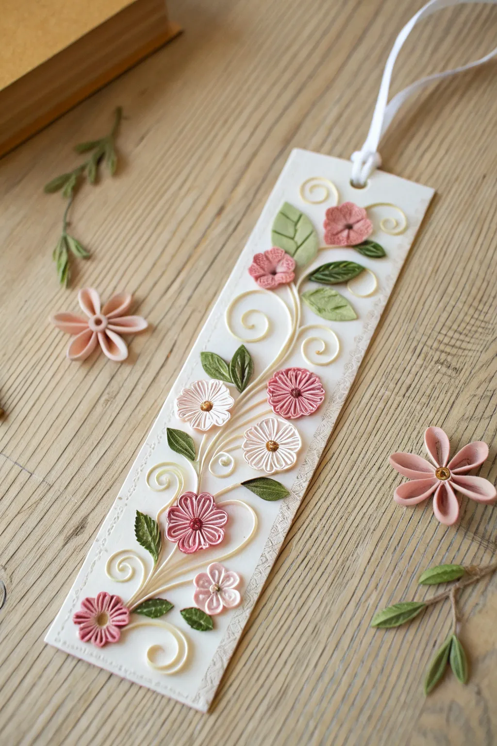 Enhance your reading experience with the delicate beauty of quilled floral bookmarks—perfect for adding a touch of handcrafted elegance to your favorite books.