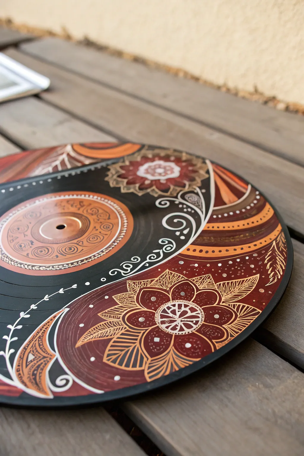 Explore the world through art: Transform old records with stunning cultural patterns.