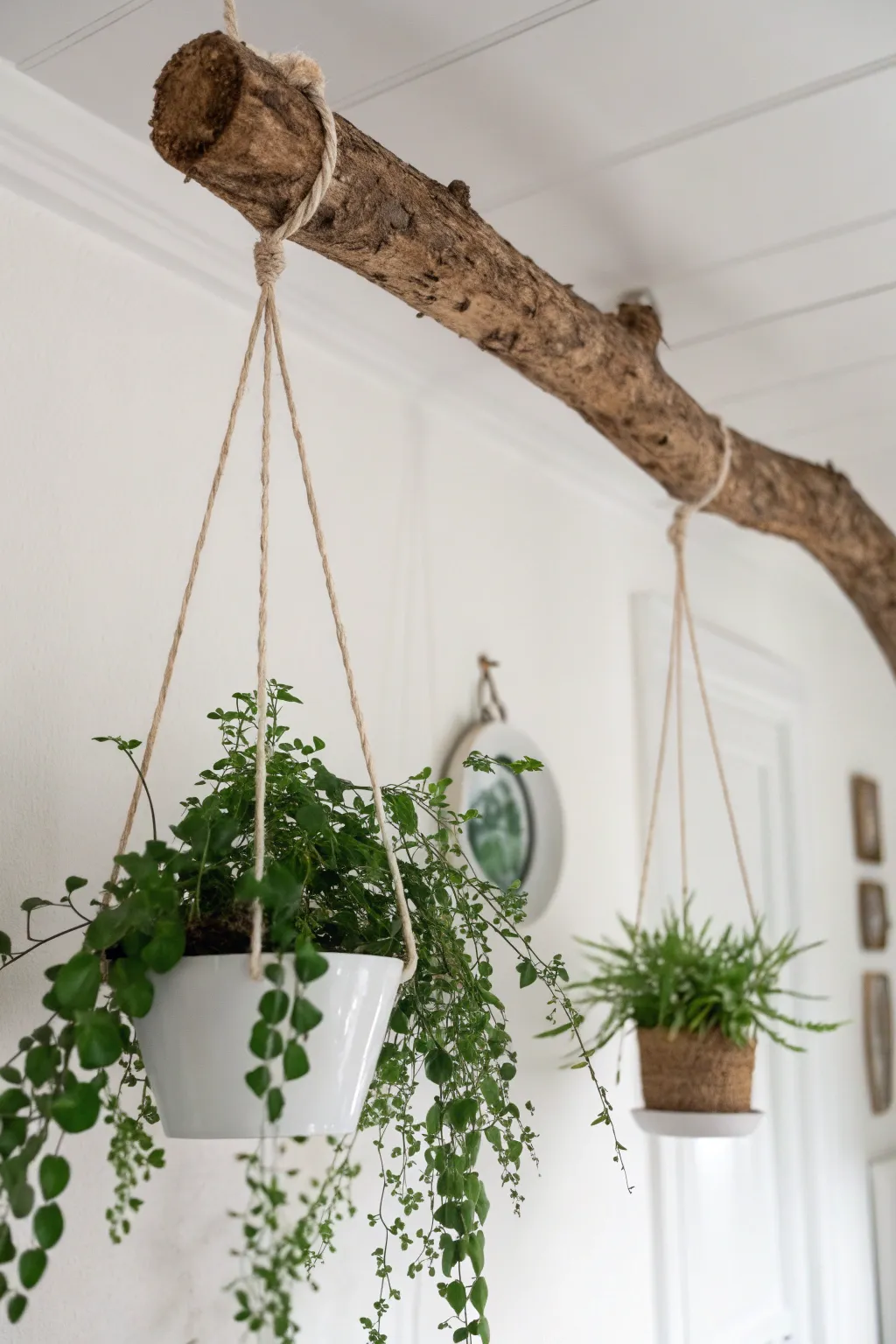 Elevate your indoor garden with this stunning branch plant hanger—where simplicity meets natural beauty.