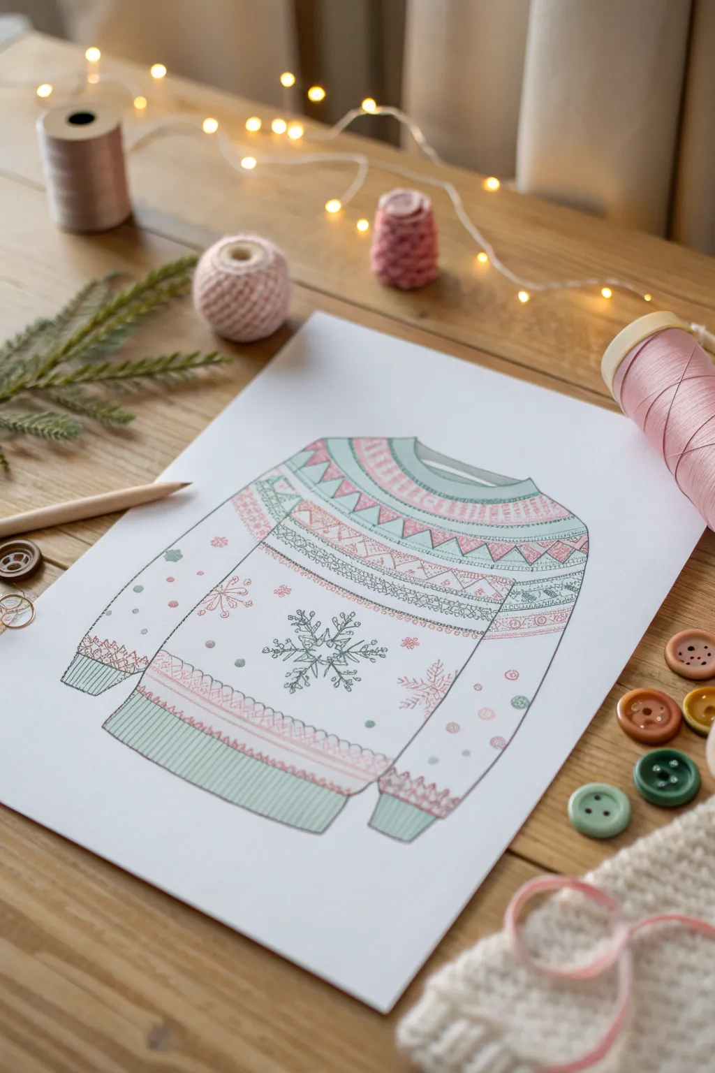 Transform your coloring page into a cozy masterpiece with charming embellishments. #DIYCrafts #ScandinavianBoho