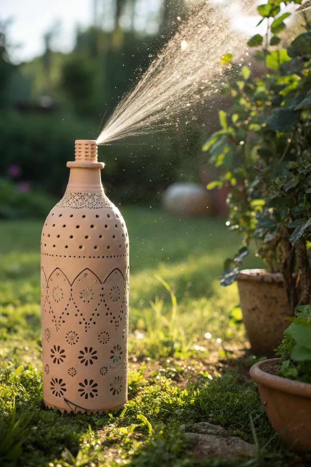 Embrace the beauty of upcycling with this simple yet charming garden sprinkler!