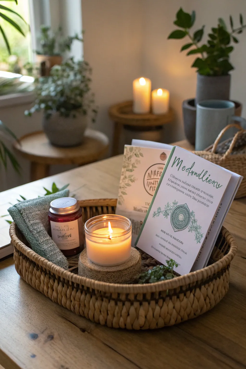 Find peace and tranquility with this mindfulness and relaxation basket.