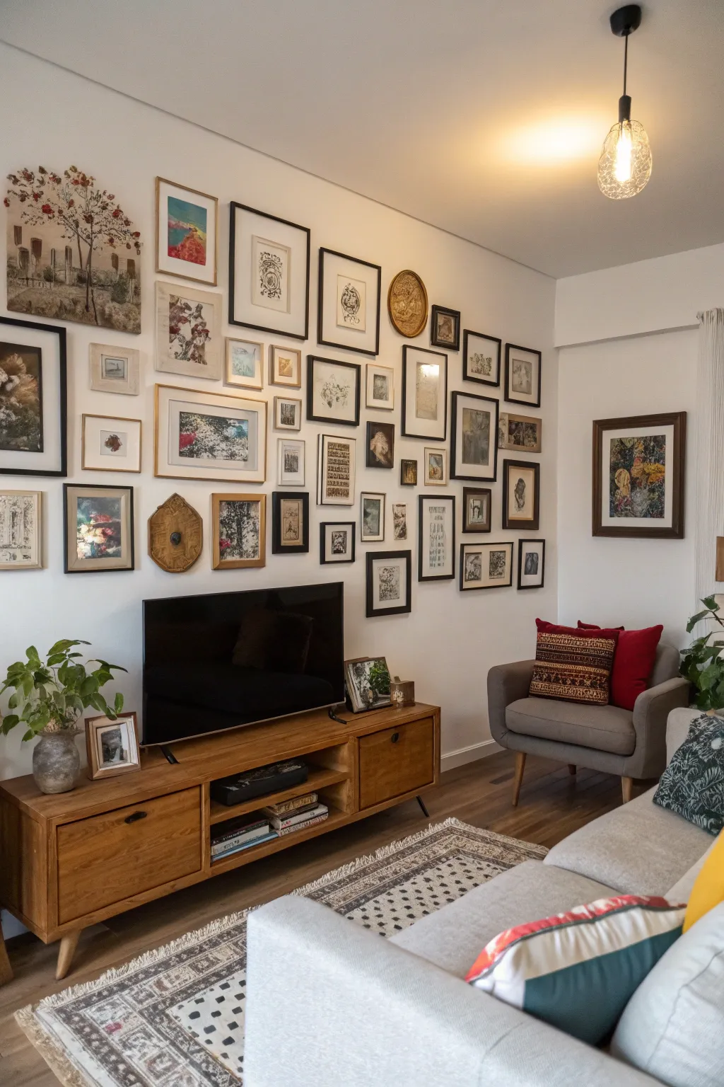 Add depth with varying frame sizes for a stunning visual impact.