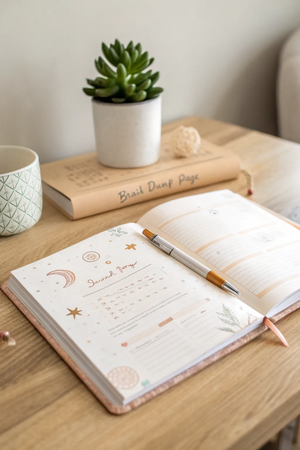 Capture your thoughts effortlessly with a minimalist Brain Dump Page. 🍃✨ #ADHDJournal #MinimalistDesign
