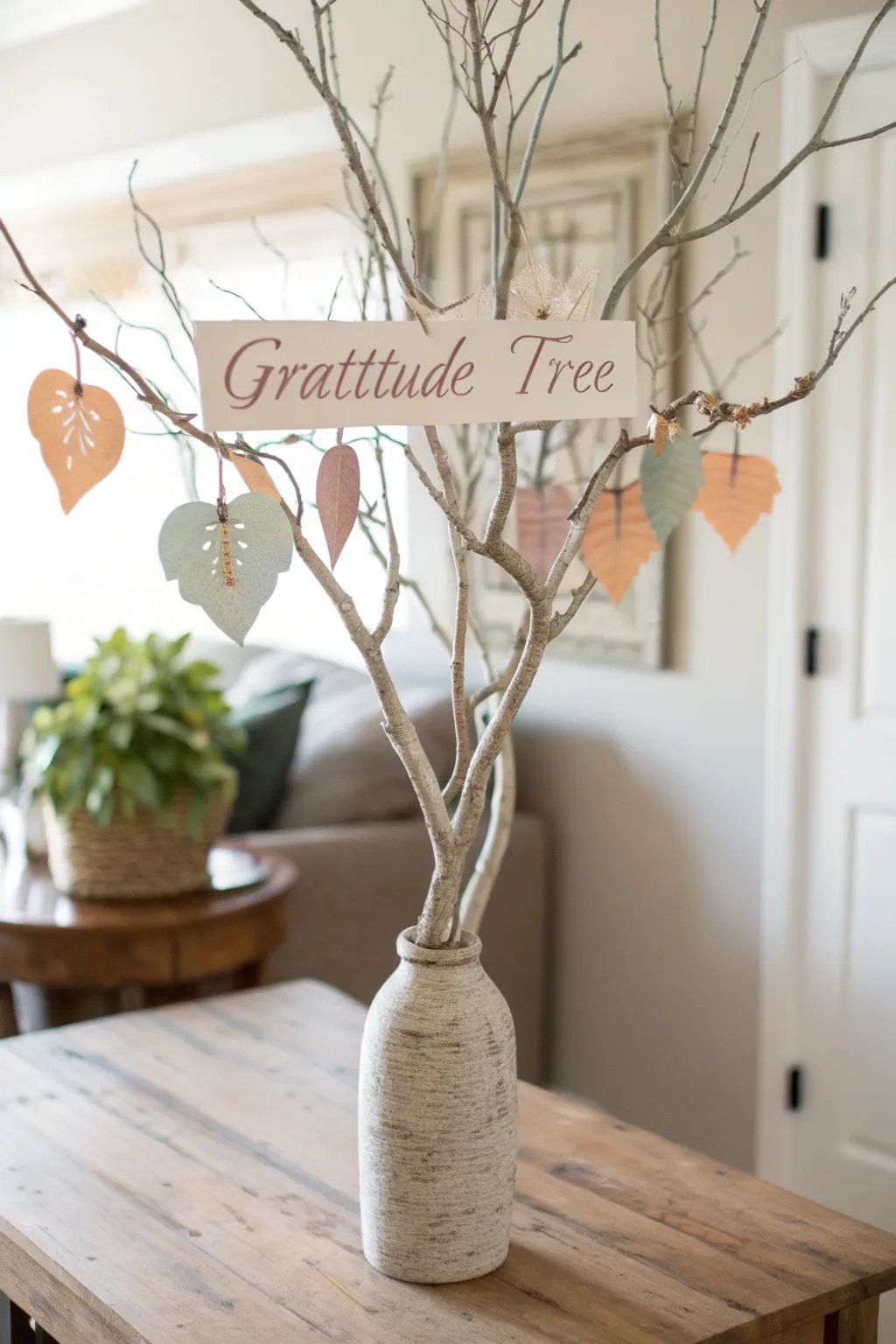 Celebrate the season with a Gratitude Tree that beautifully blends Scandinavian simplicity and Boho charm, making thankfulness a centerpiece in your home.