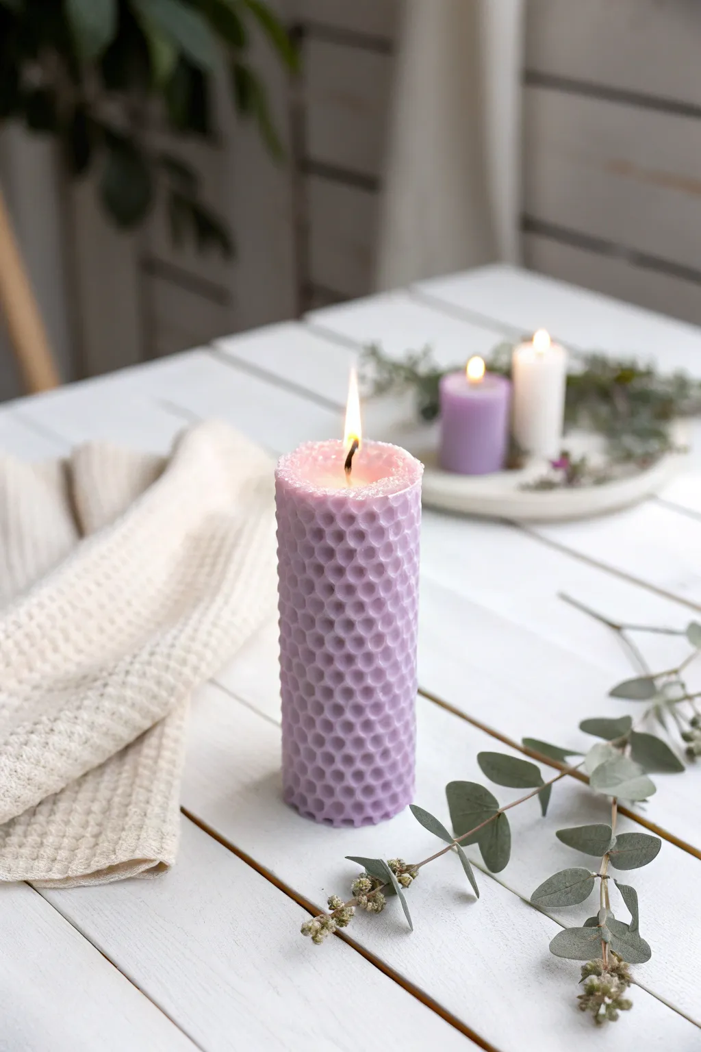 Embrace the cozy warmth of Advent with handmade beeswax candles, adding a touch of natural beauty to your home.
