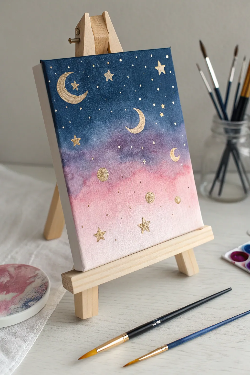 Capture the cosmos with a touch of watercolor magic. 🌌✨