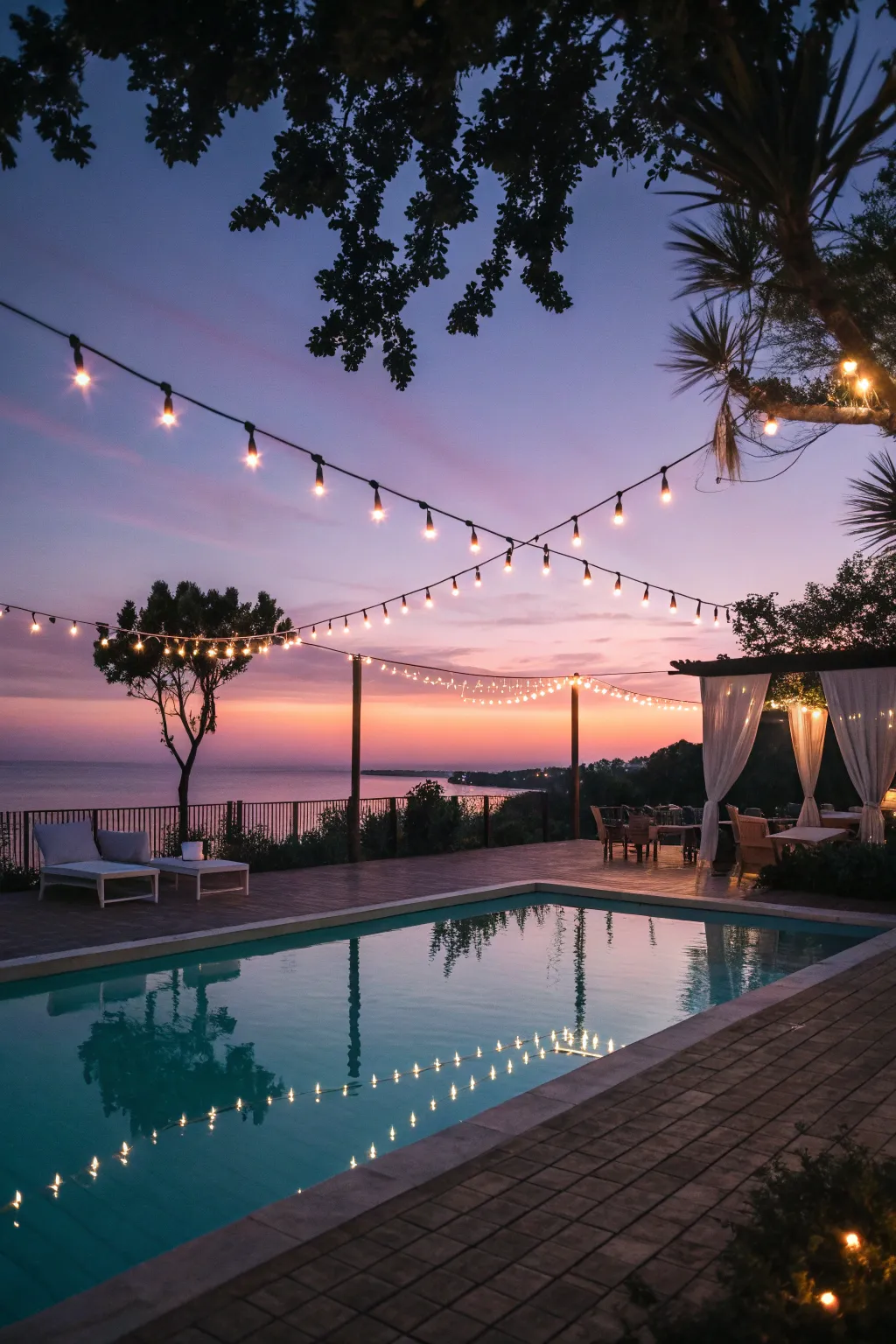 Enchant your guests with magical string lights.