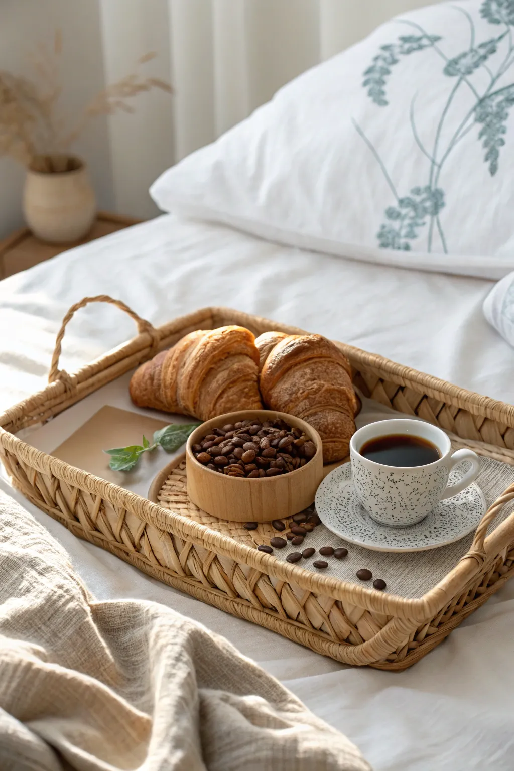 Start your special day with a touch of elegance and warmth. #AnniversaryMorning #ScandiBohoStyle