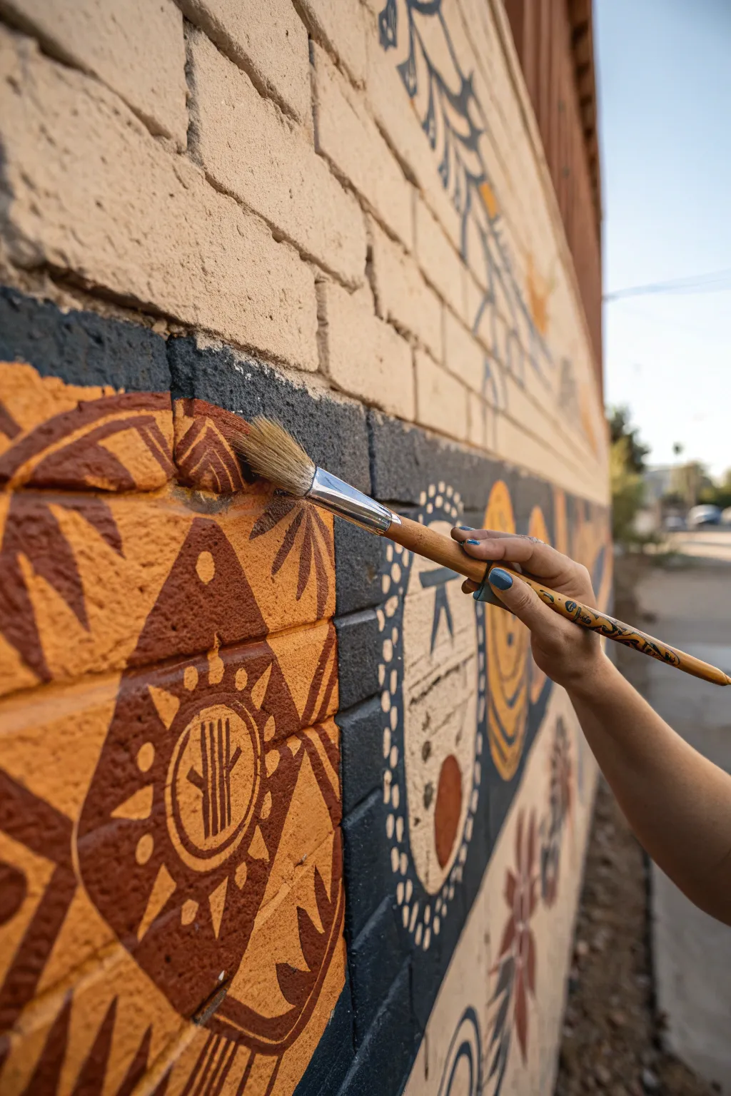 Bringing cultures to life, one brushstroke at a time. 🌿 #CulturalMurals #ArtistryInSimplicity