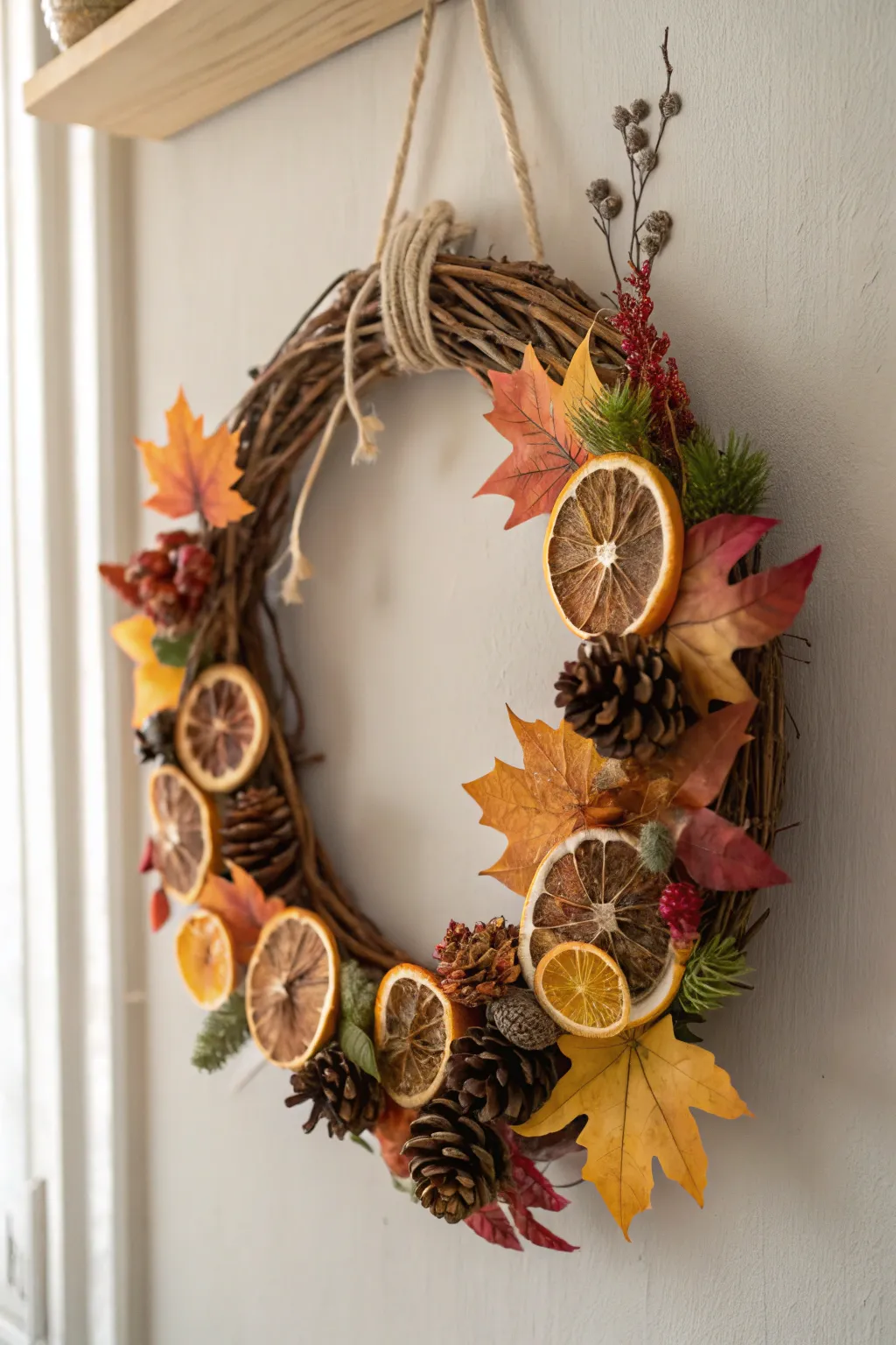 Embrace the seasons with a handcrafted wreath, where simplicity meets natural elegance.