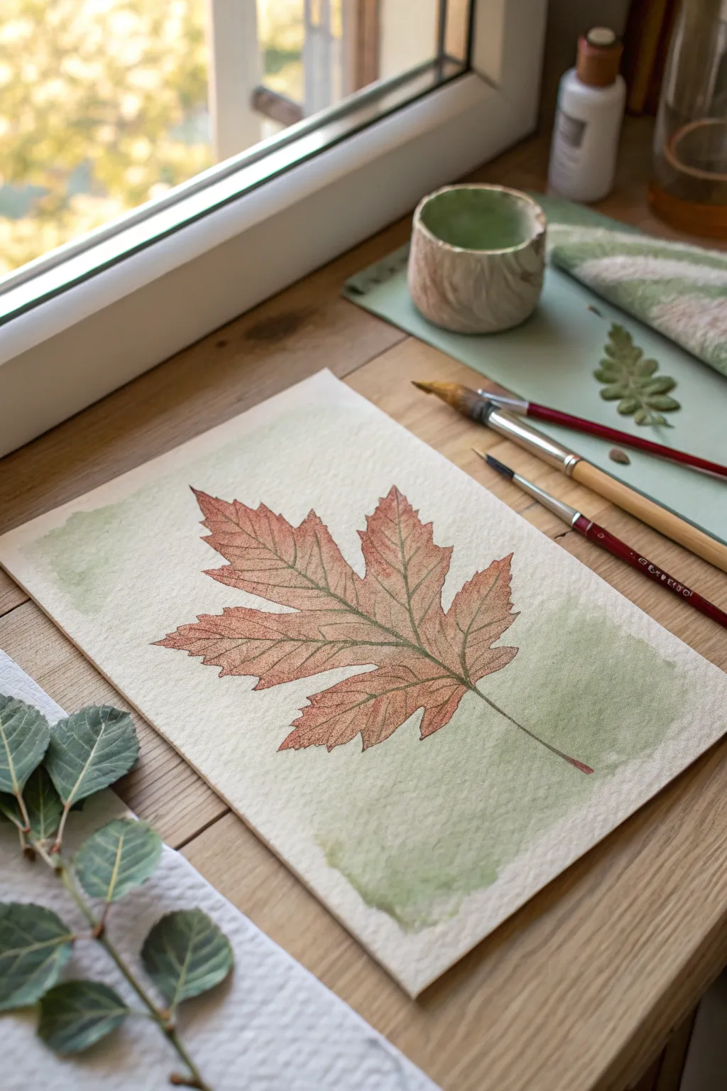 Embrace the beauty of nature with your own leaf print creations.