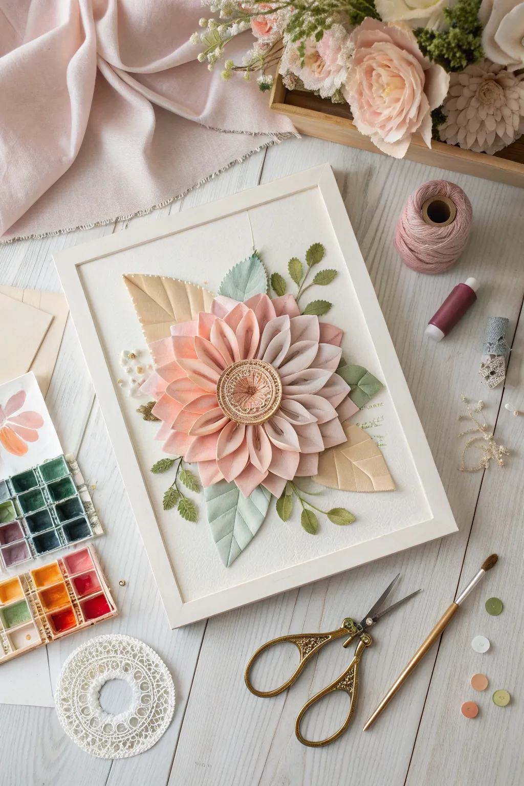 Embrace your creativity with a collage and mixed media masterpiece, where simplicity meets natural beauty.