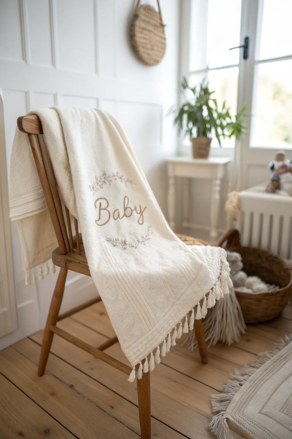 Add a personal touch to your baby's keepsake with elegant embroidery.
