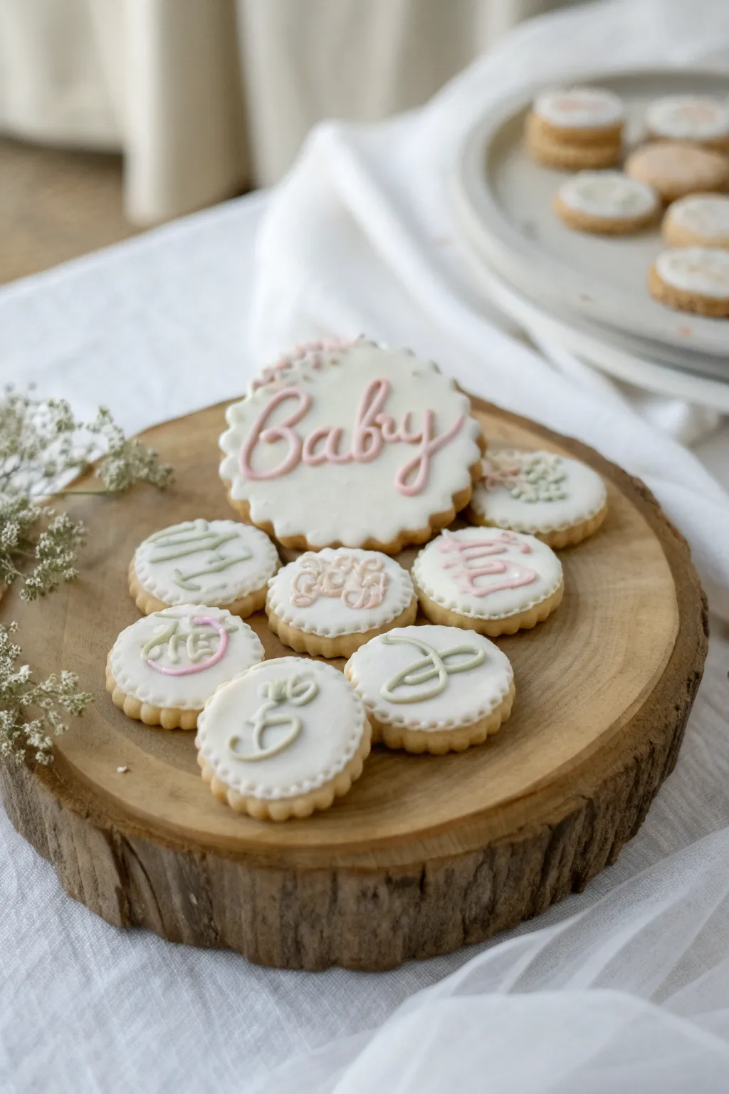 Add a sweet personal touch to your baby shower with these charming name cookies!