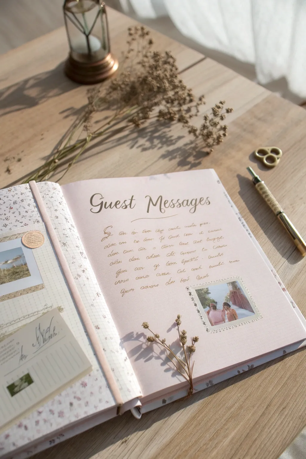 Capture heartfelt memories with elegant guest messages for the bride-to-be.