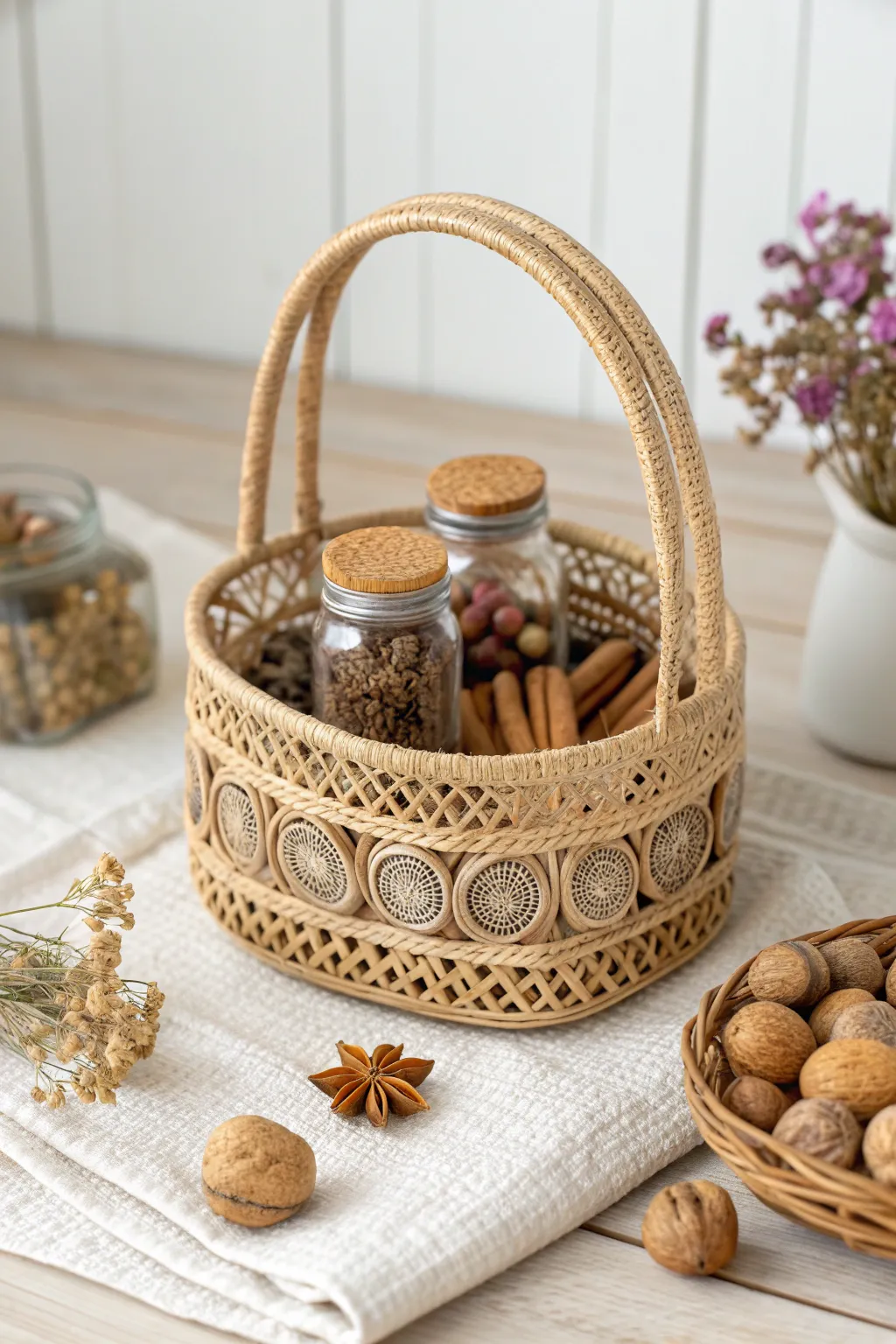 Elevate your culinary creations with artisanal flavors in a charming basket of specialty spices. Perfect for adding a touch of magic to any dish!