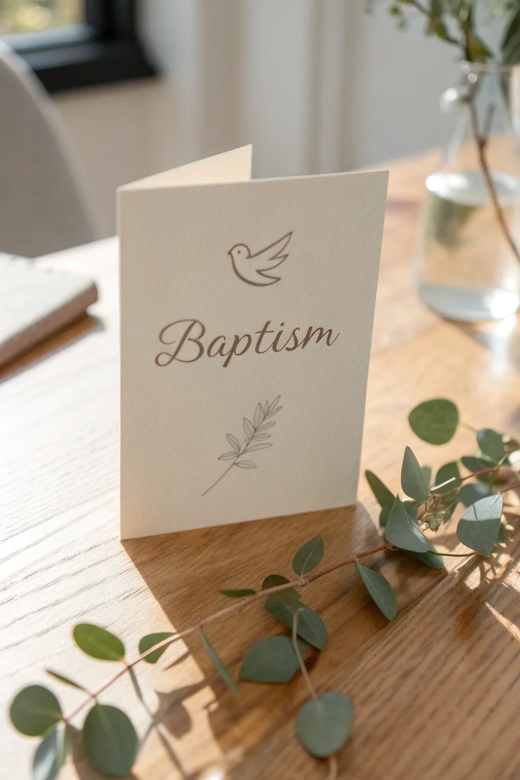 Capture the essence of love and simplicity with a personalized baptism card, crafted with care and a touch of artistry.