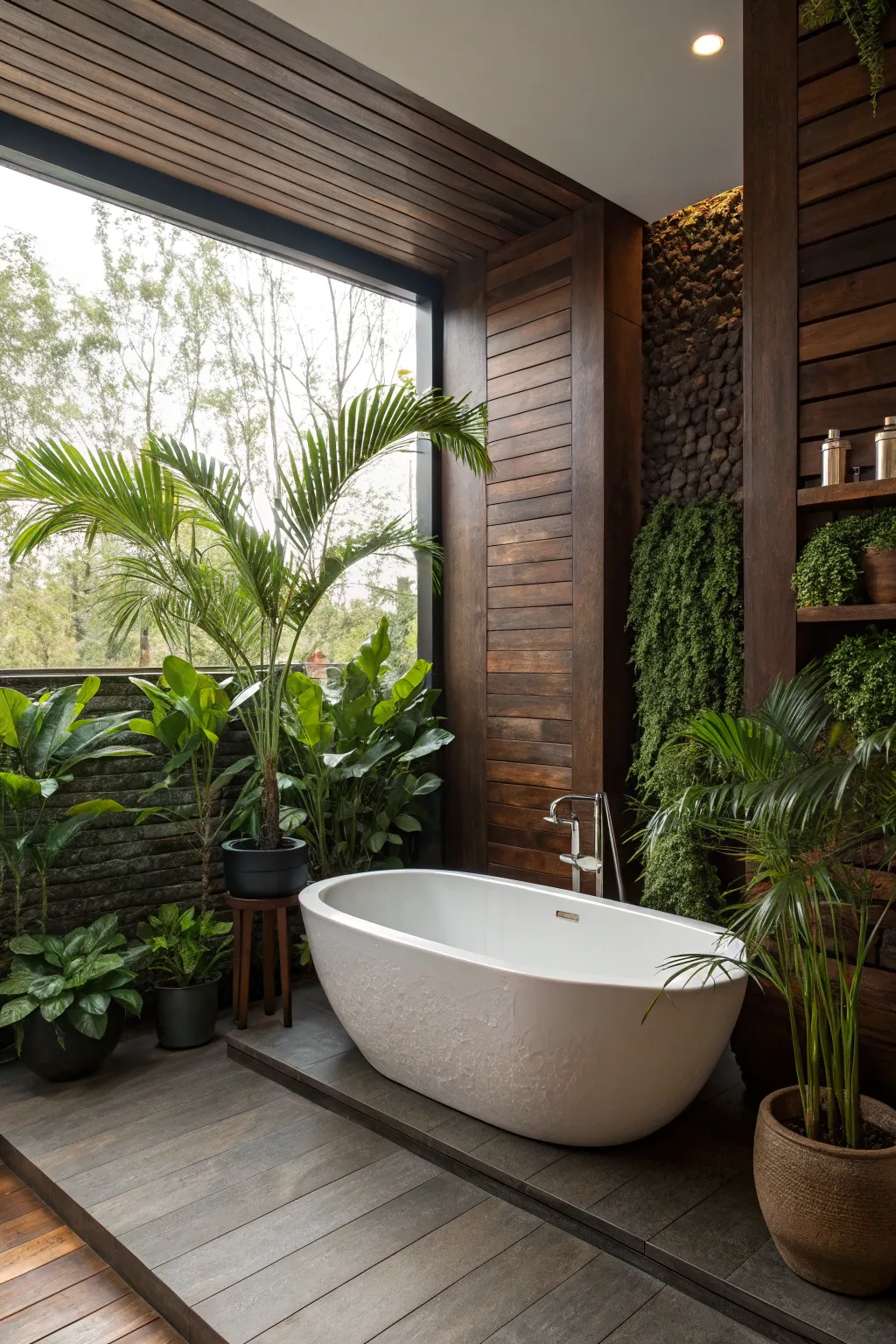 Transform your bathroom into a tranquil oasis with the perfect blend of natural elements and craftsmanship.
