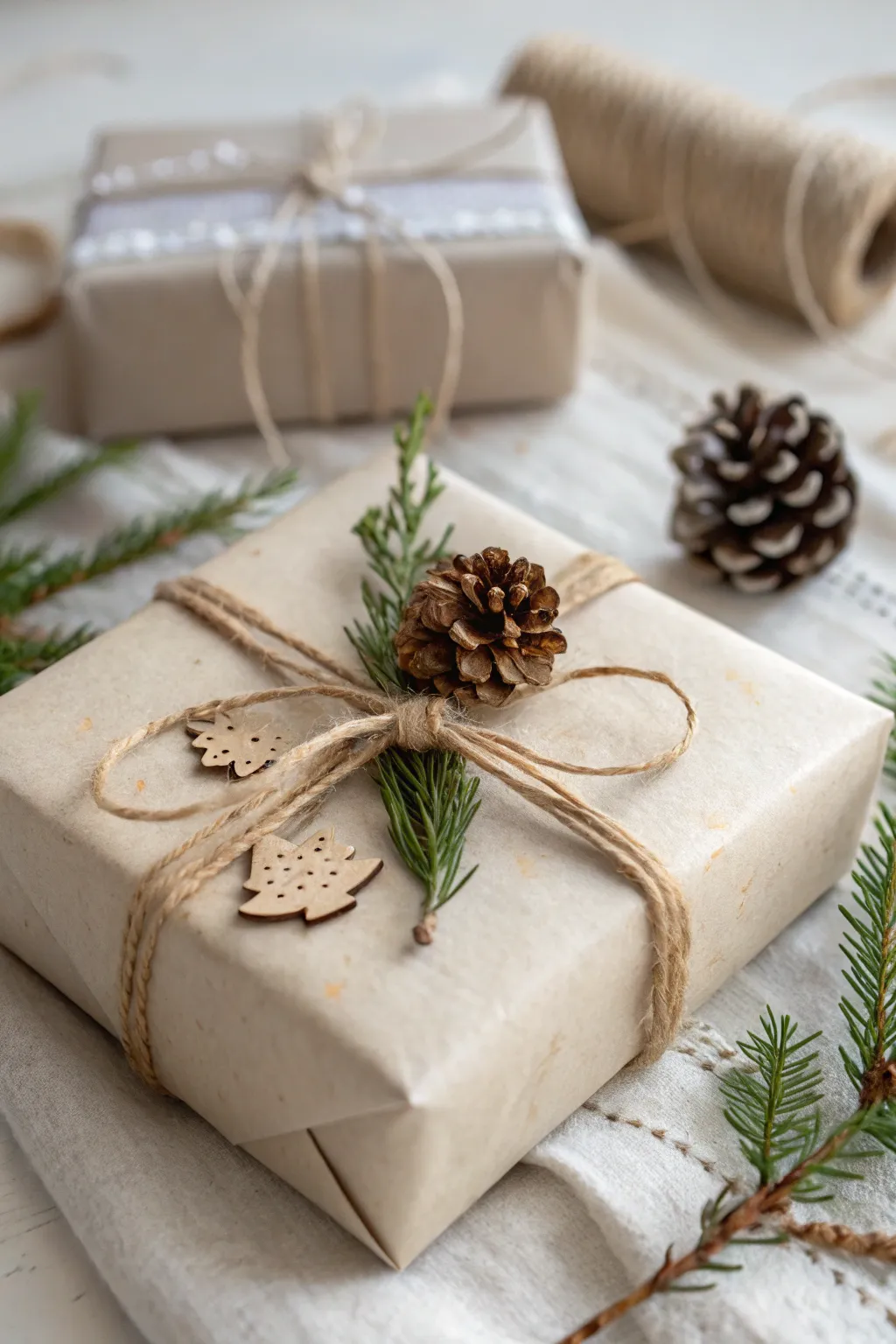 Bring a touch of the forest to your gifts with nature-inspired accents.
