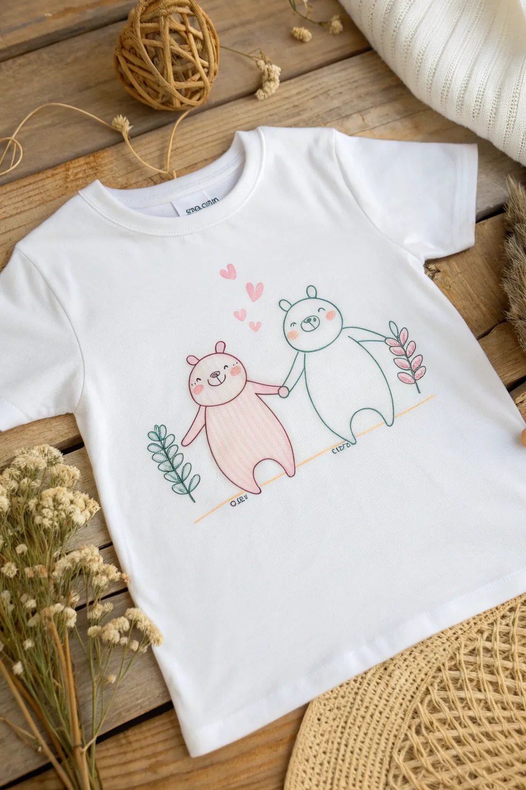 Add a touch of whimsy to your wardrobe with this charming best friend t-shirt design.