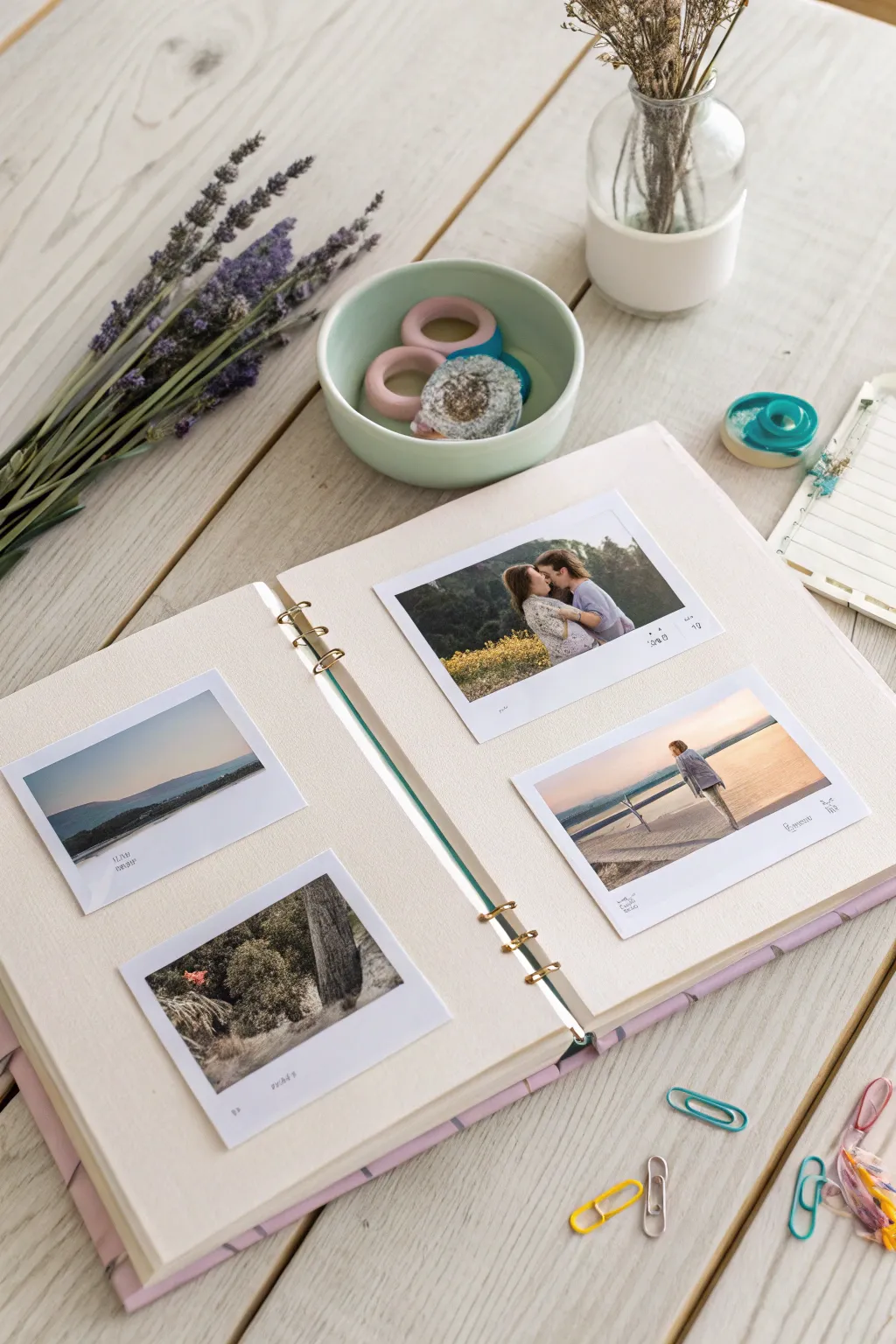 Capture cherished moments with a minimalist scrapbook that tells your story in style.