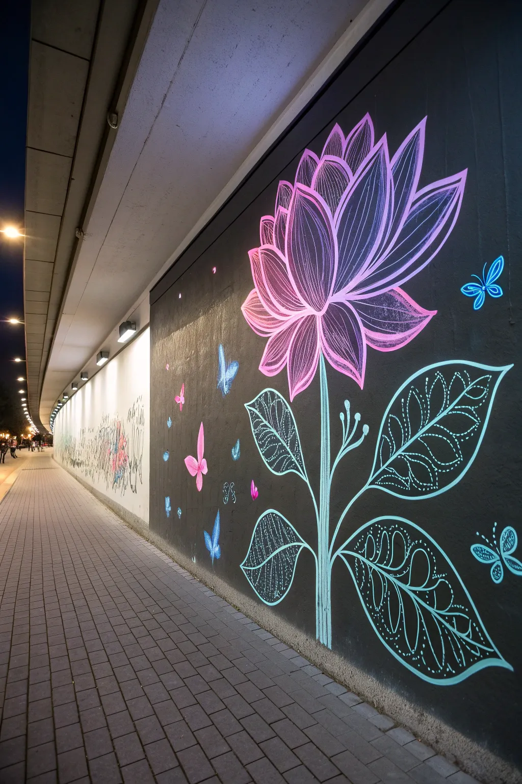 Illuminate your space with the magic of black light - where floral dreams come to life.