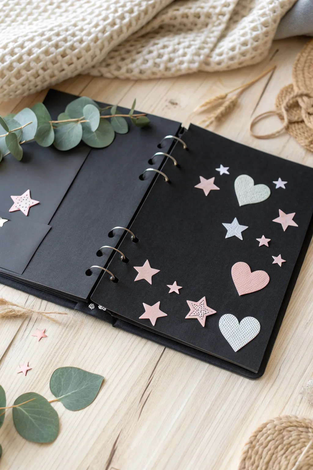 Add a touch of whimsy with delicate cutouts—perfect for your minimalist scrapbook moments.