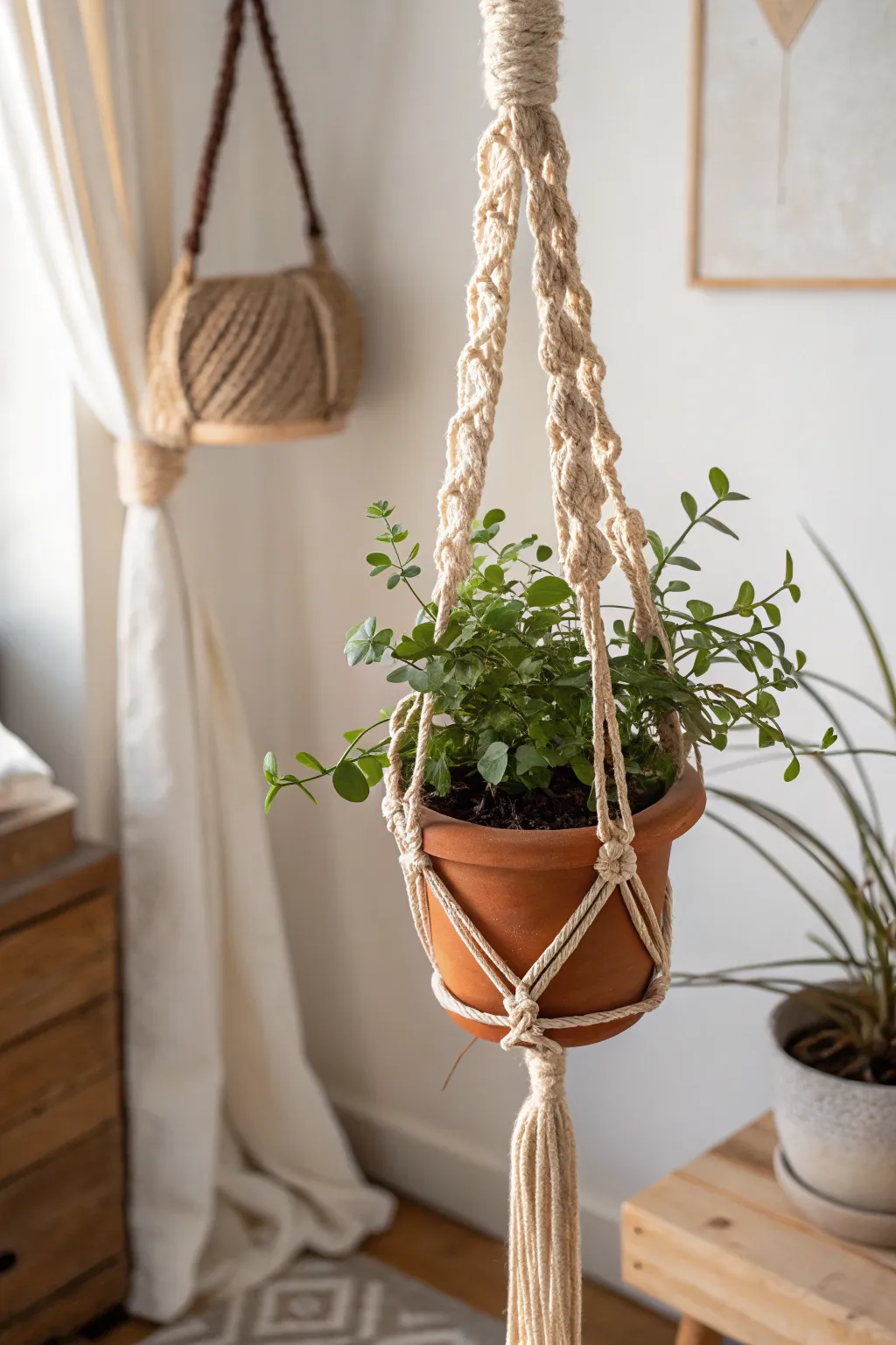 Elevate your greenery with handcrafted boho charm.