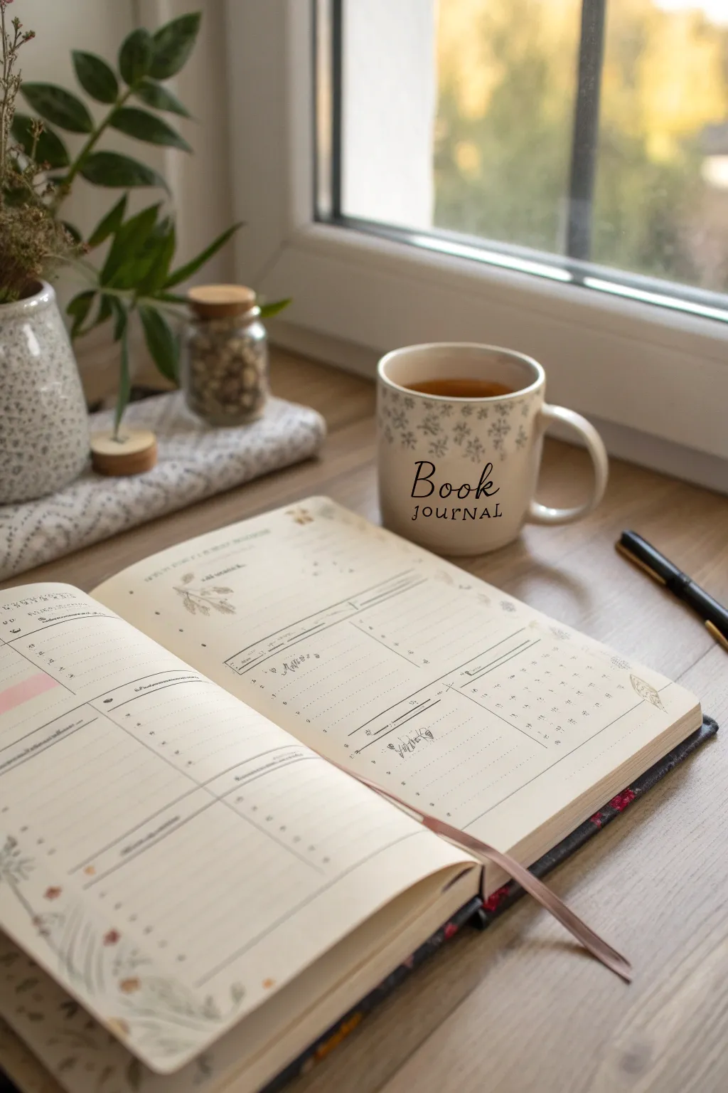 Track your reading journey with elegance and simplicity. Embrace the beauty of a handcrafted book journal.