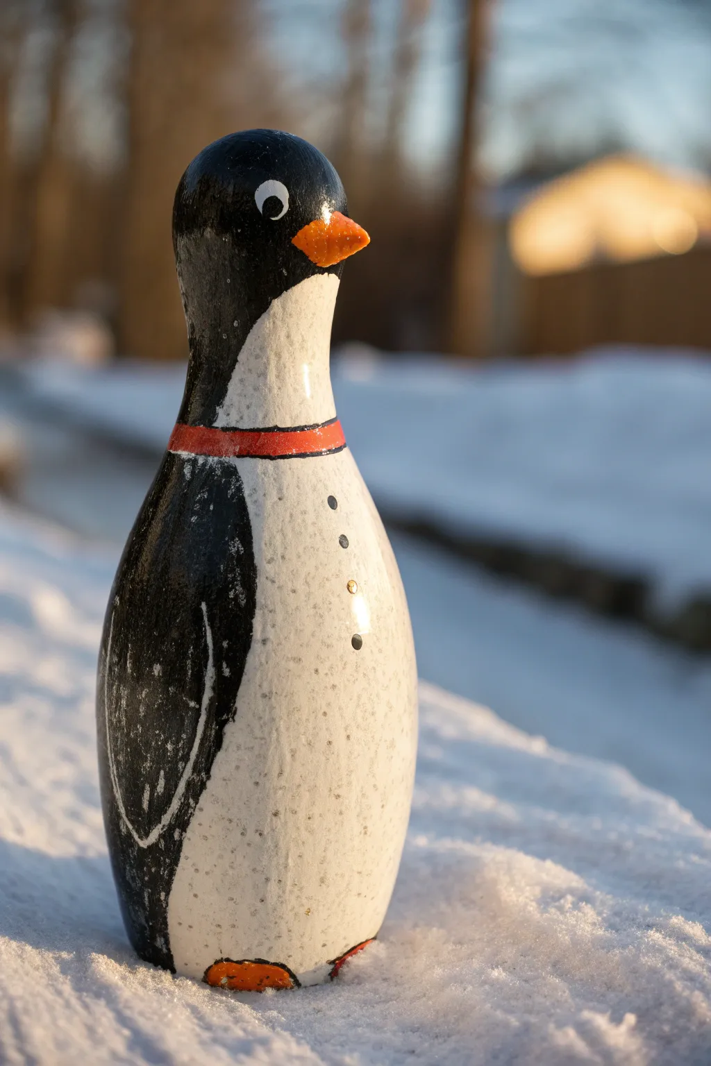 Craft your own penguin parade with these charming bowling pin transformations!