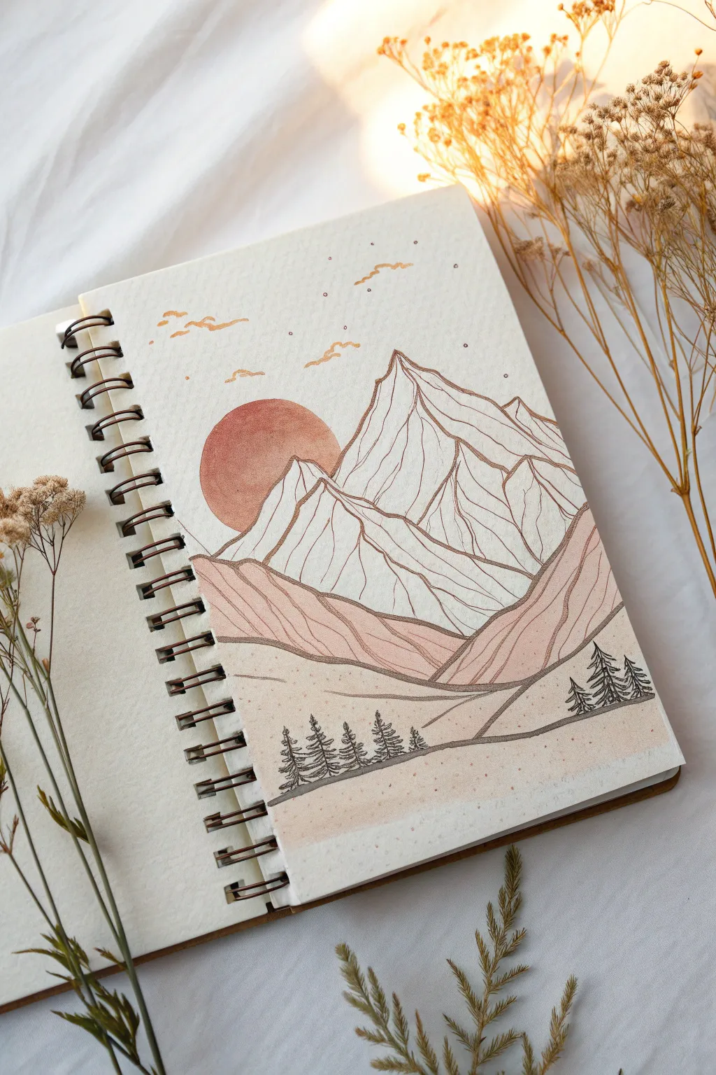 Escape into the tranquility of nature with every page turn. #BulletJournalInspiration #ScandiBoho