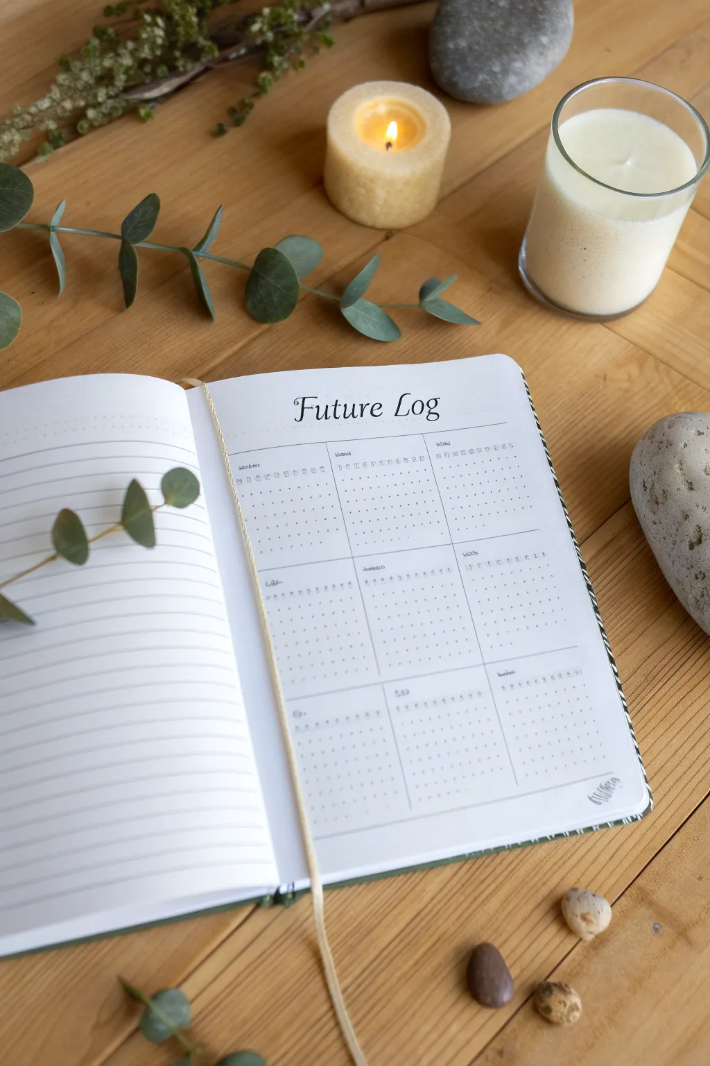 Embrace simplicity and elegance with a minimalist future log design, perfect for a clutter-free mindset.