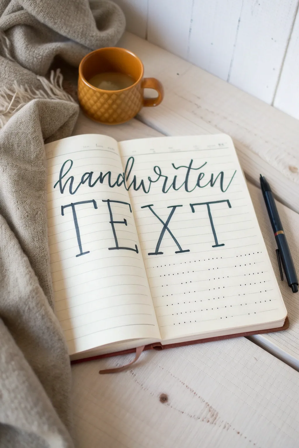 Unleash your creativity with handwritten typography in your bullet journal. #BulletJournal #TypographyLove