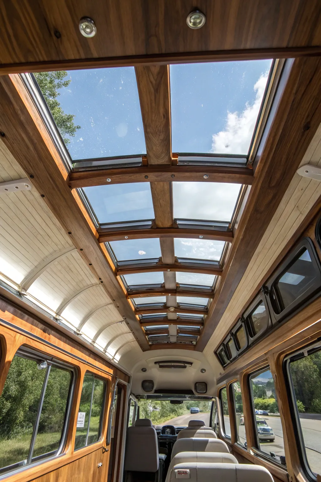 Transform your bus conversion with a skylight that enhances both light and style.