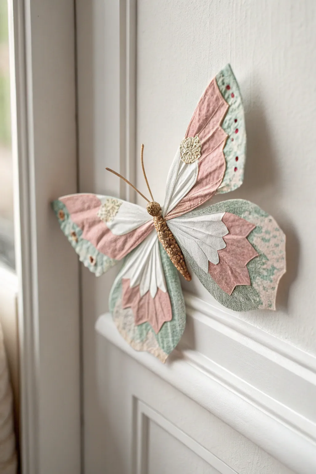 Transform your walls with the understated elegance of textured butterflies.