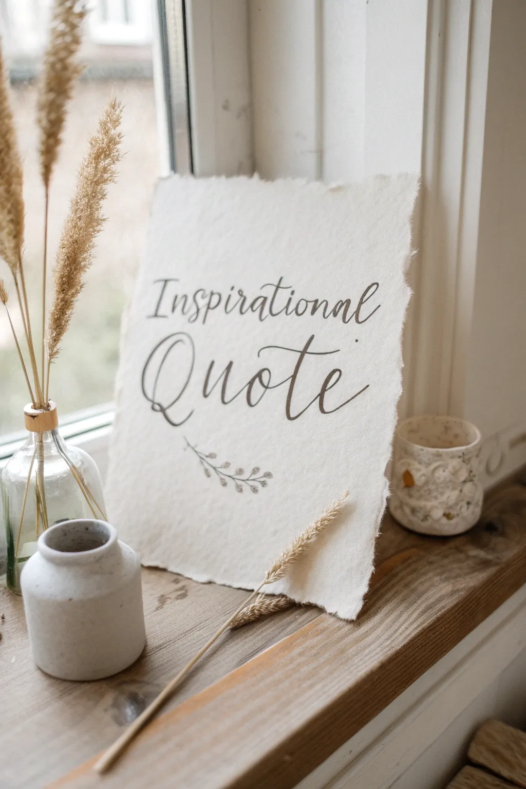 Elevate your space with the art of words. This minimalist calligraphy piece brings inspiration and elegance to any corner.
