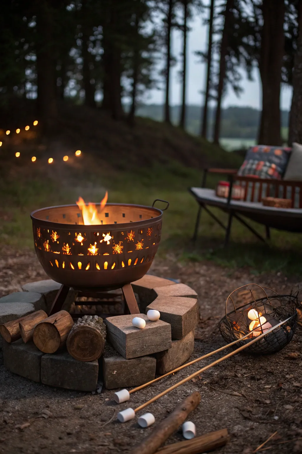 Elevate your camping experience with a portable fire pit – warmth, ambiance, and craftsmanship in one perfect centerpiece.