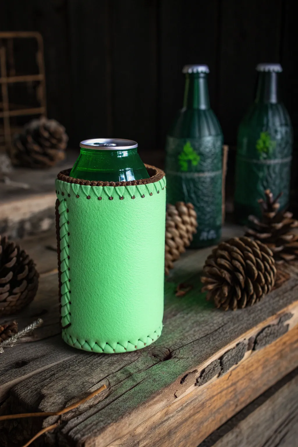 Illuminate your adventure with a handcrafted glow-in-the-dark koozie, where craftsmanship meets nighttime fun.