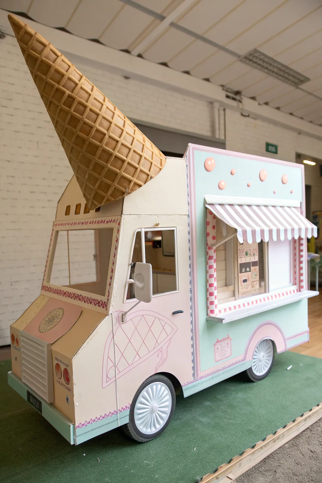 Craft your sweet summer memories with this charming cardboard ice cream truck.