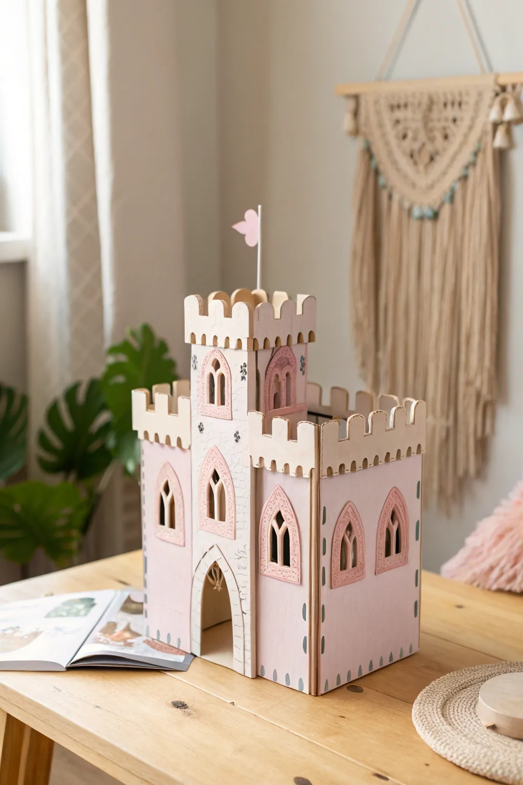 Unleash your child's creativity with this enchanting cardboard box castle!