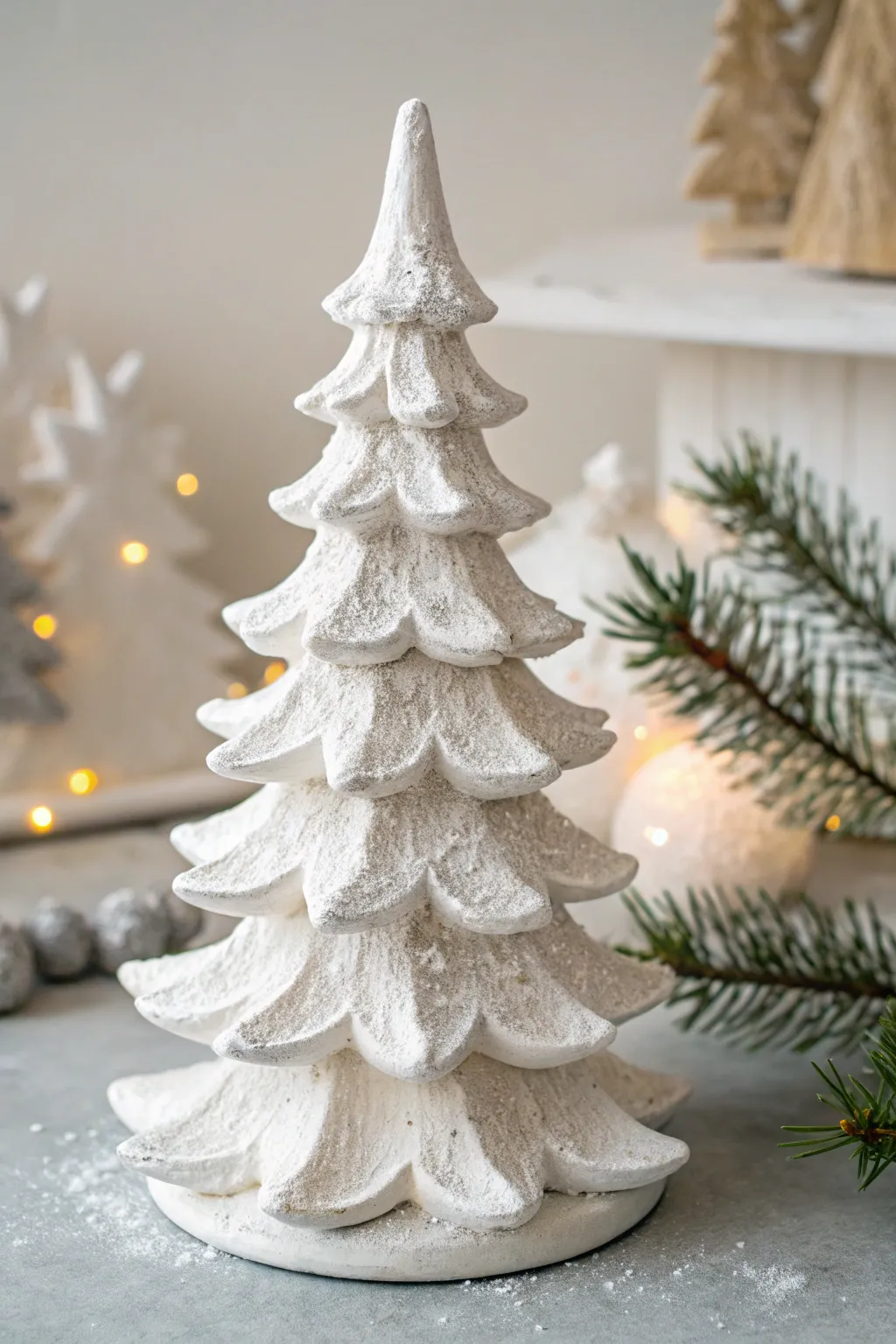 Transform your space into a Snowy Wonderland with this beautifully crafted ceramic Christmas tree. ❄️✨ #MinimalistChristmas #ScandiStyle