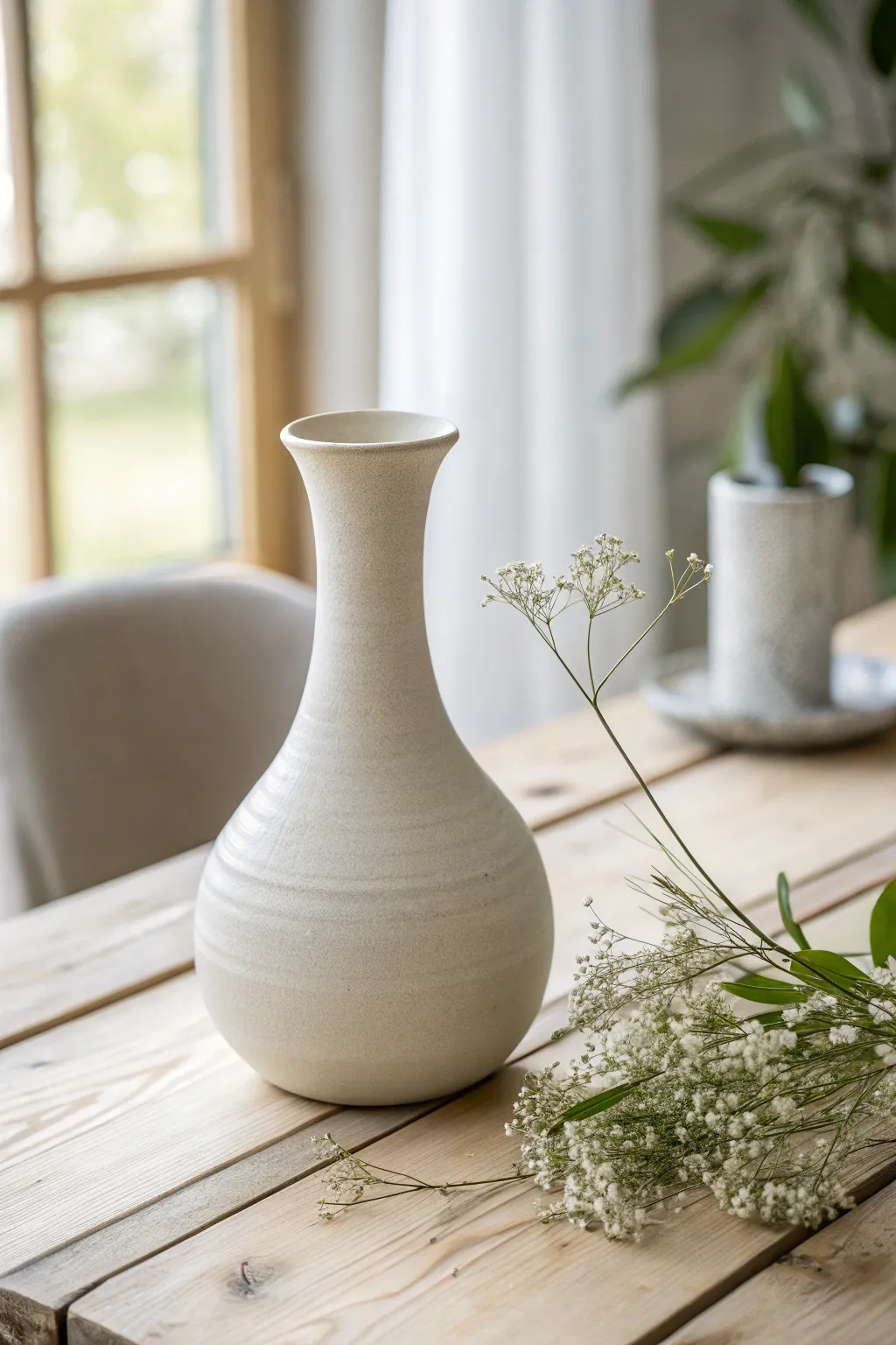 Embrace the beauty of minimalism with this elegant ceramic vessel, perfect for any decor.