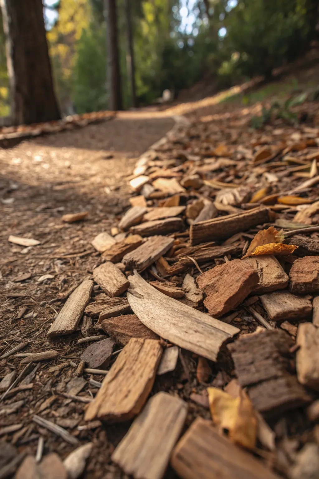 Transform your outdoor space with the rustic elegance of wood chips.