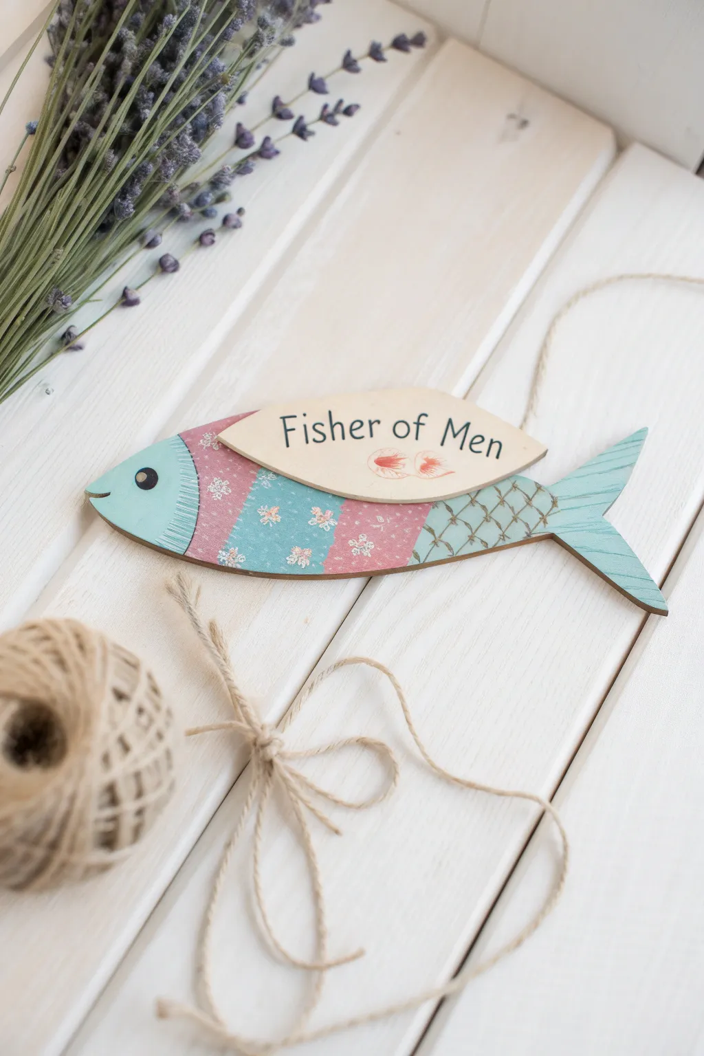 Crafting faith in simplicity: A beautiful blend of color and meaning, perfect for little hands and big hearts. 🎣✨