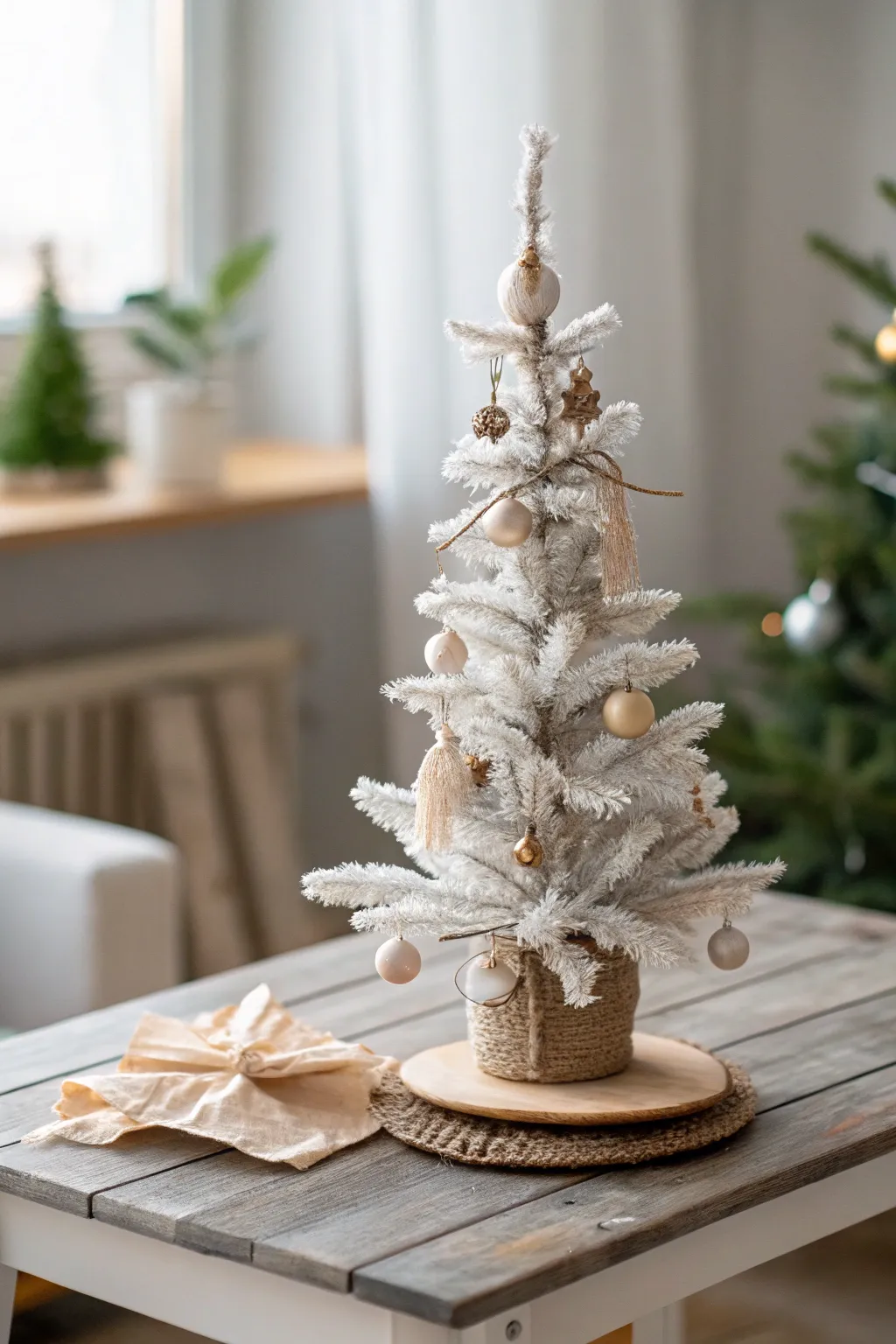 Embrace the charm of handcrafted holiday spirit with this boho-inspired mini Christmas tree.