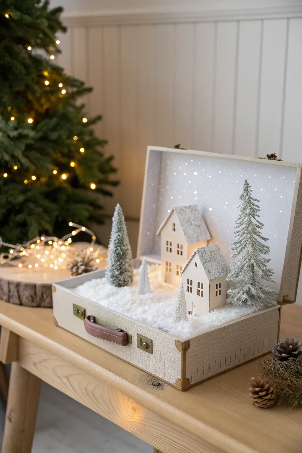 Transform a simple shoebox into a winter wonderland with this charming Christmas diorama idea. 🌟❄️ #MinimalistChristmas #CraftedWithLove