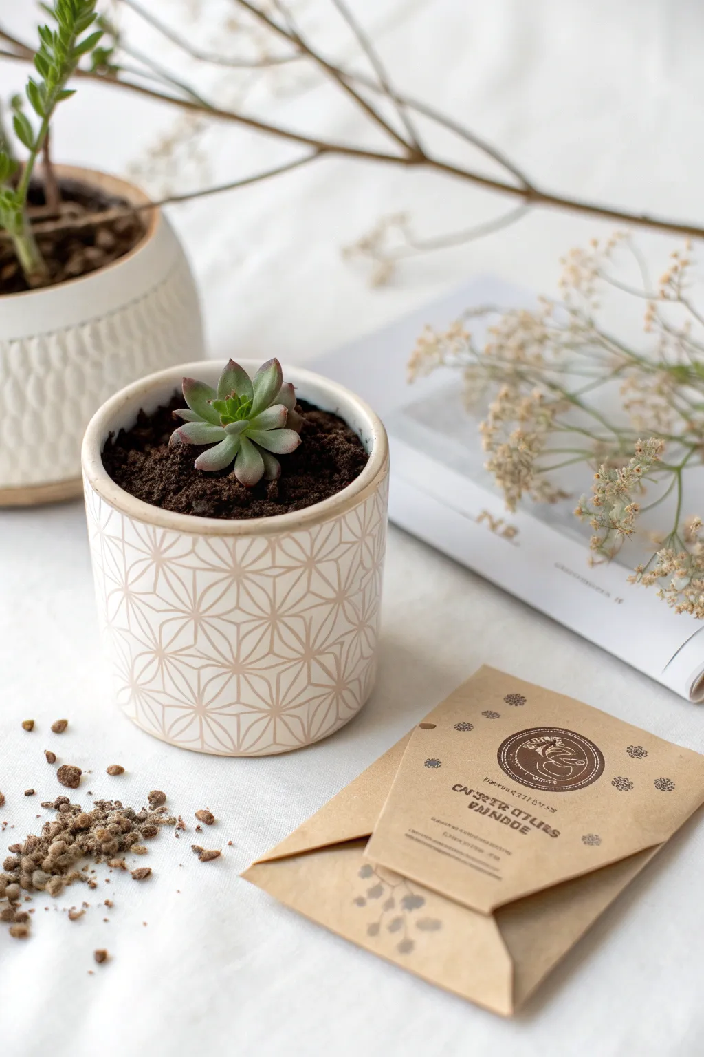Grow joy with every season—gift a mini plant kit and watch it flourish! #ScandiBoho #MinimalistGifting