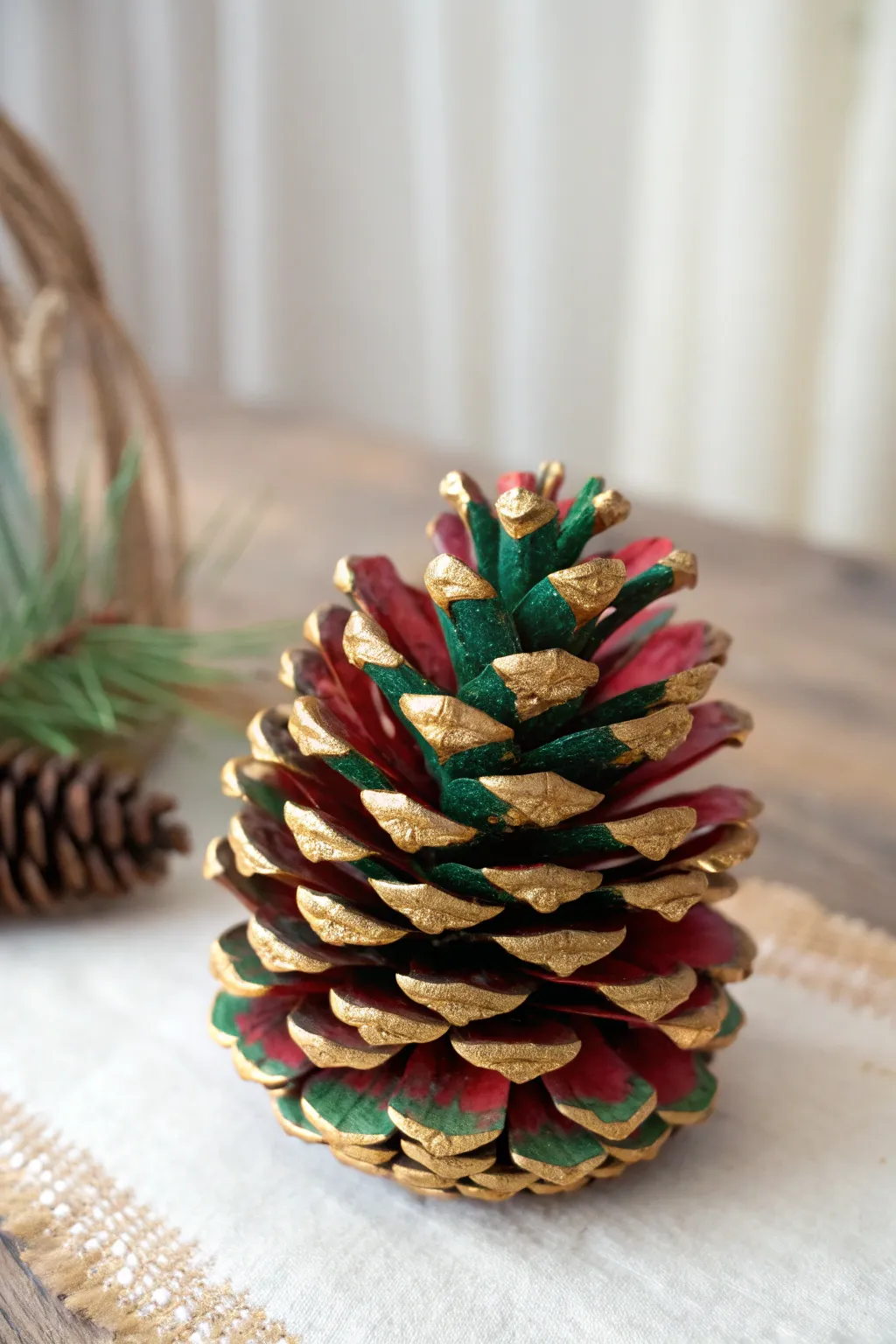 Bring nature indoors this holiday season with beautifully painted pinecones—a simple, elegant craft for little hands.